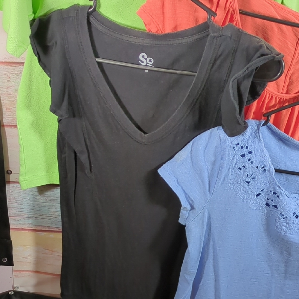 Women's Assorted Color Tops Collection Set Of 10 - Picture 3 of 16